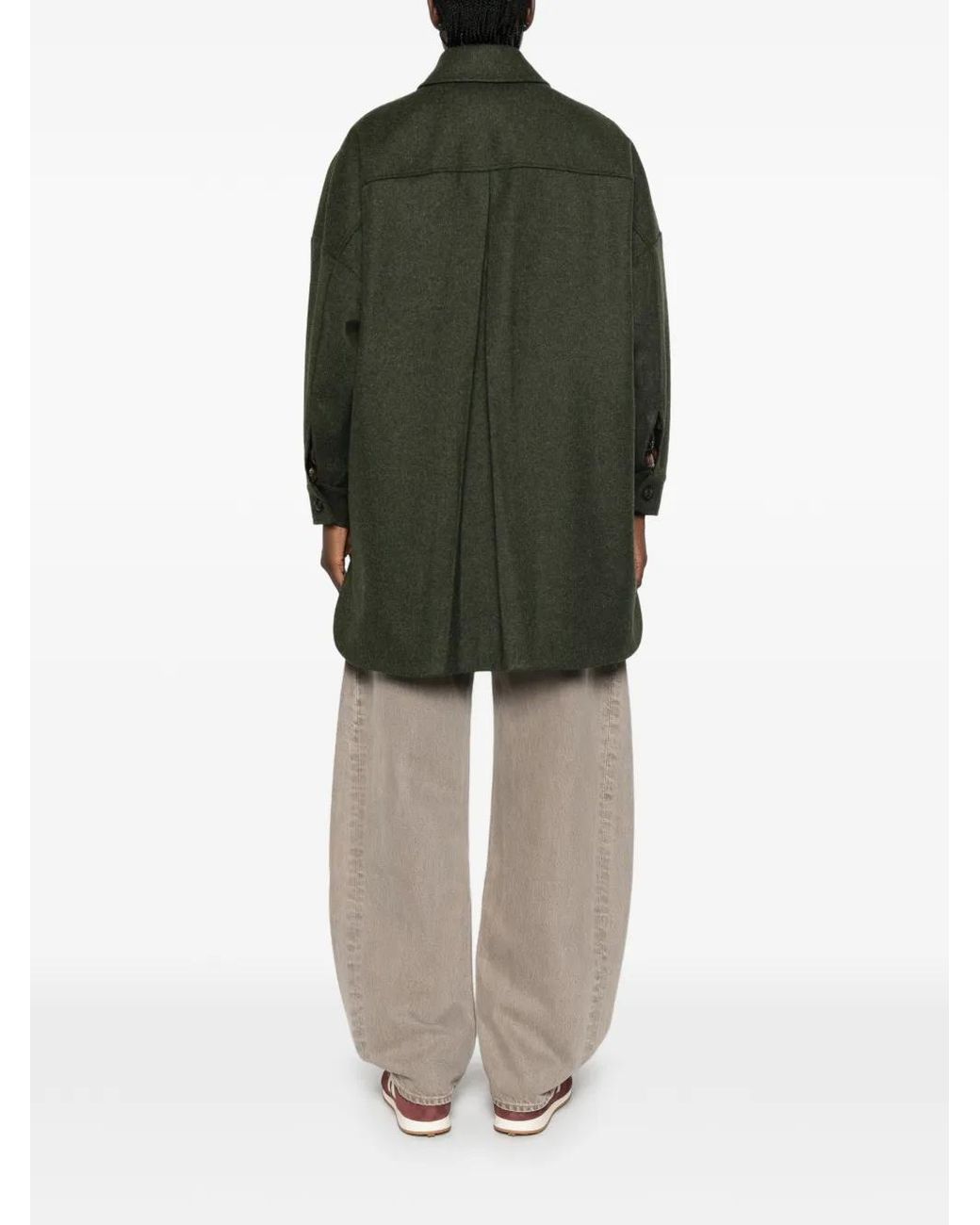 Schneiders Green Button-Fastening Single Breasted Coat