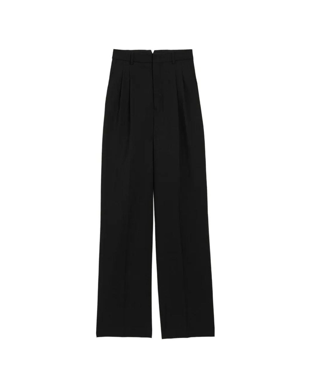 AMI Black Ami High Waist Wide Trousers