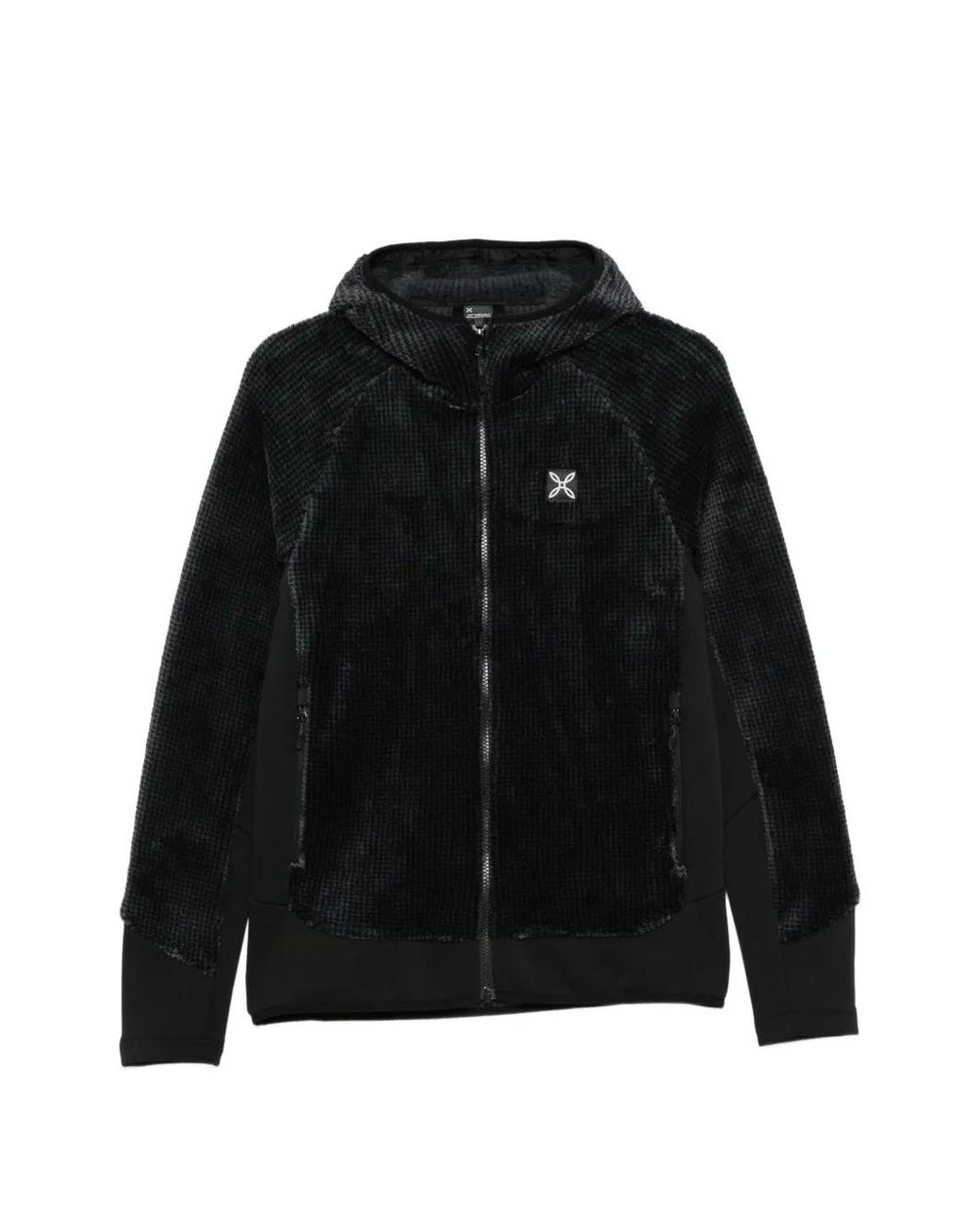 Montura Black Veste En Maille Gaufrée À Capuche for men