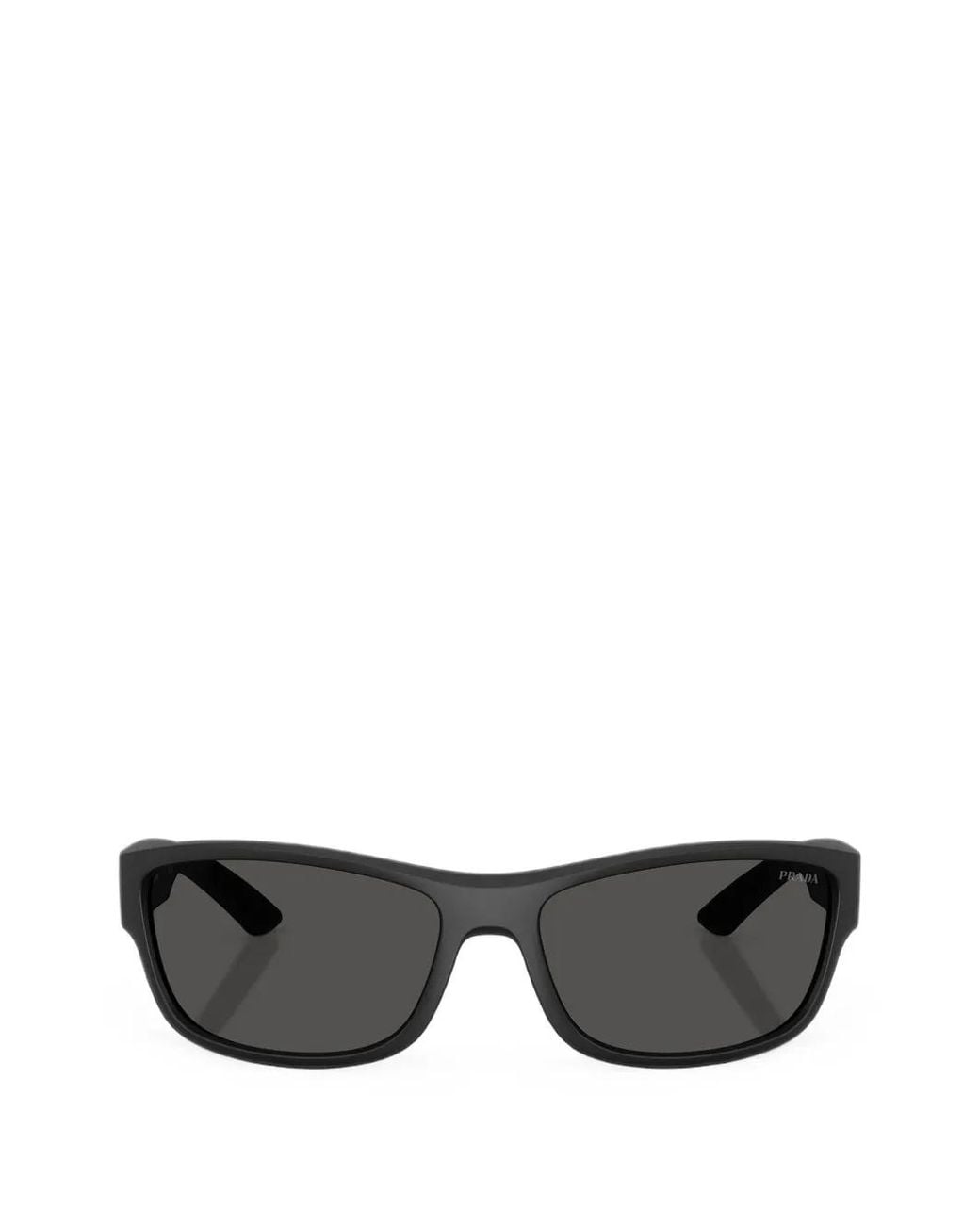 Prada Gray Rectangle-Frame Sunglasses for men