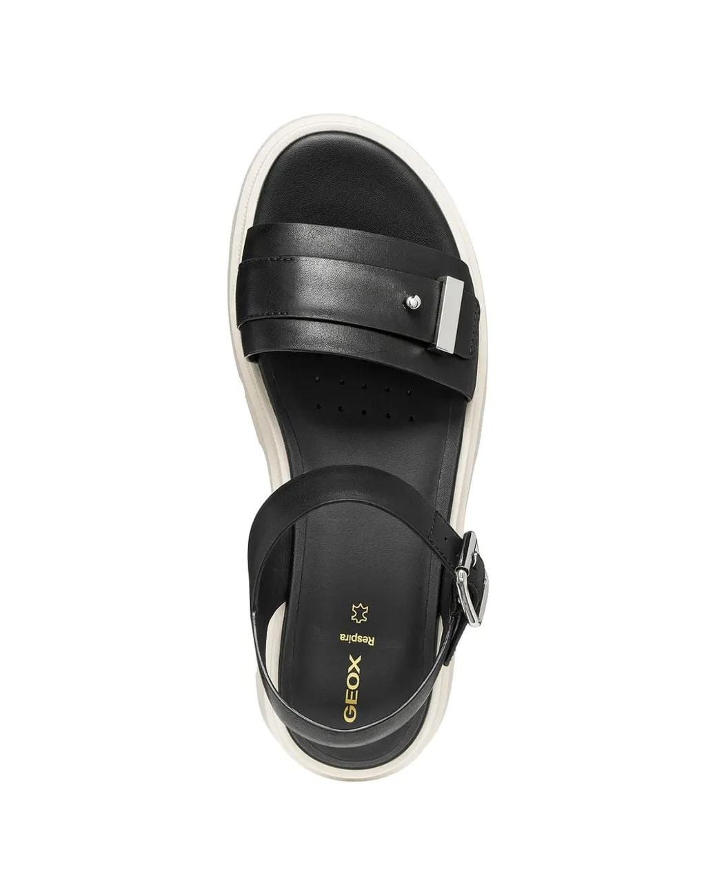 Geox White Buckle-Fastening Chunky-Sole Sandals