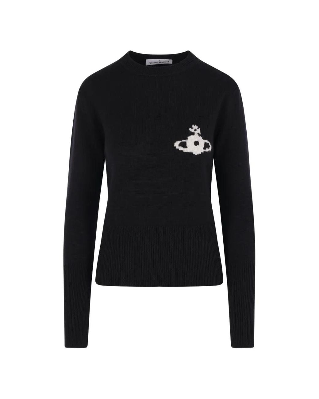 Vivienne Westwood Black Orb-Intarsia Wool Sweater