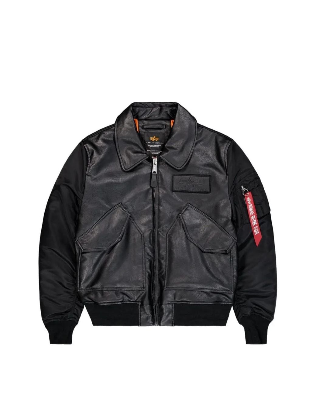 Alpha Industries Black Cwu Mod Bomber Jacket for men