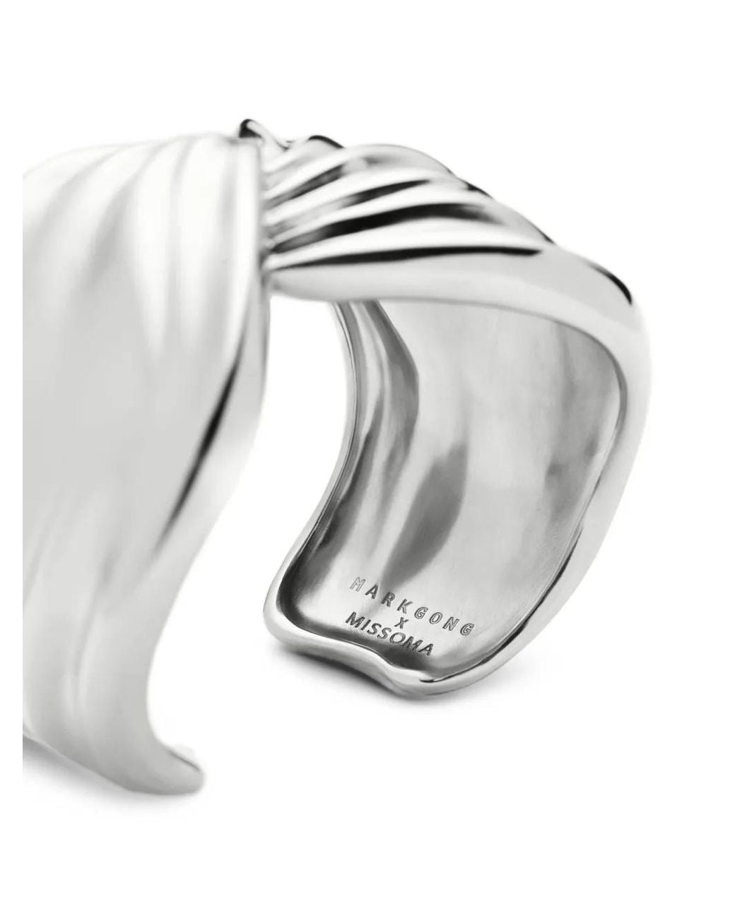 Missoma White X Markgong Twist-Effect Cuff Bracelet