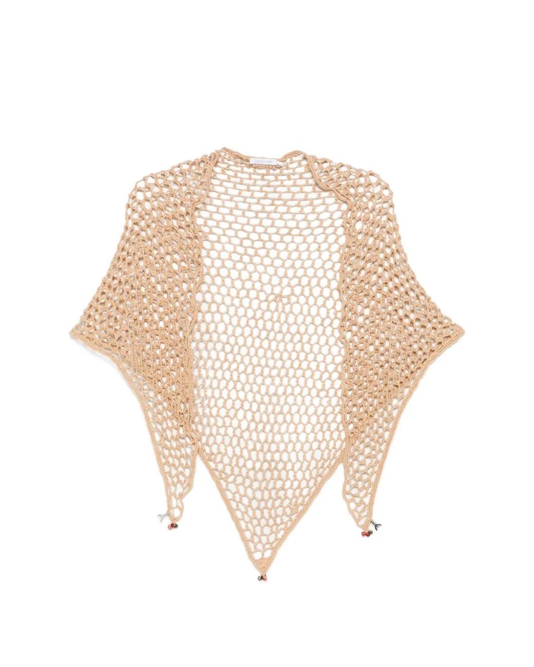 Patrizia Pepe White Écharpe Style Paréo En Crochet