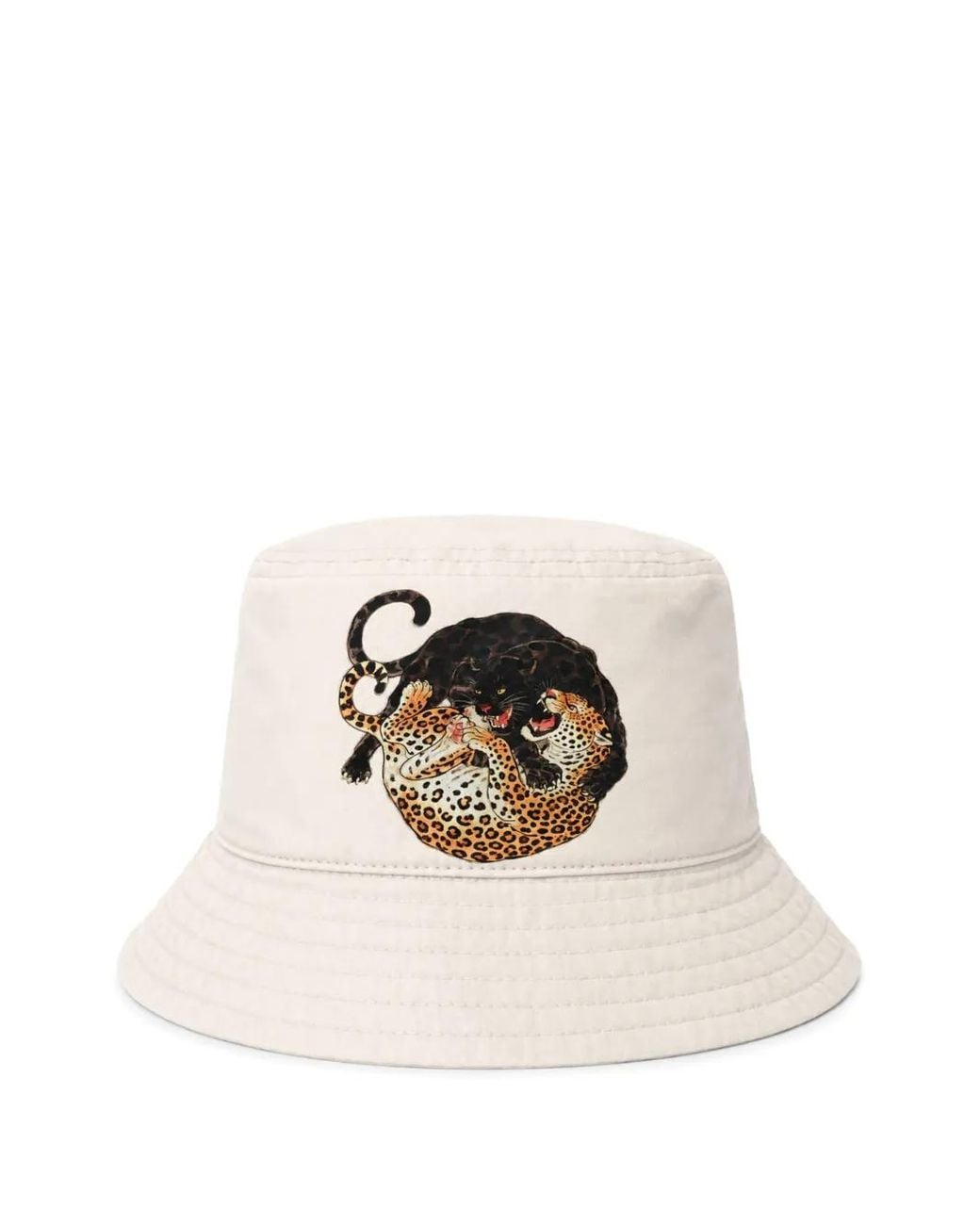 Melt White Graphic-Print Bucket Hat