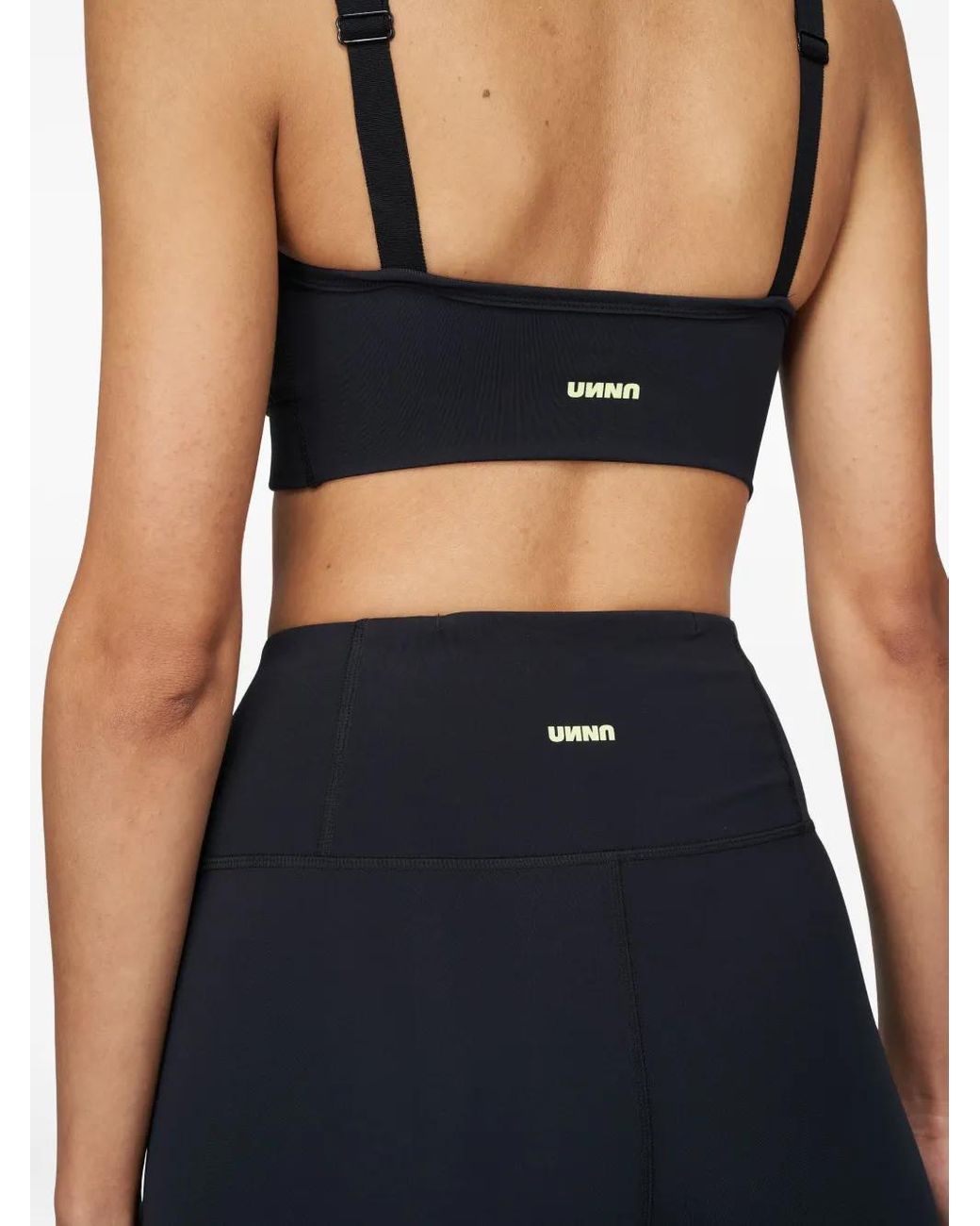 UNNA Blue Logo-Print Bra