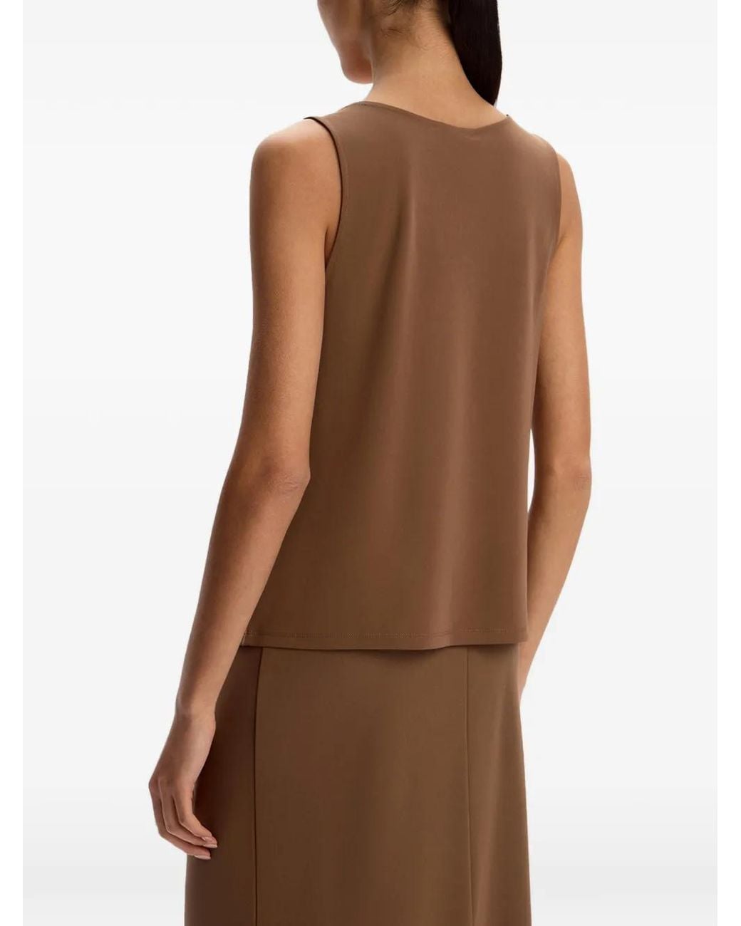 12 STOREEZ Brown Crepe Top