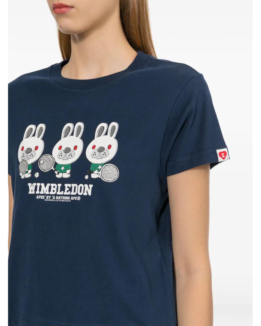 AAPE BY A BATHING AP Blue Rabbit Graphic T-Shirt