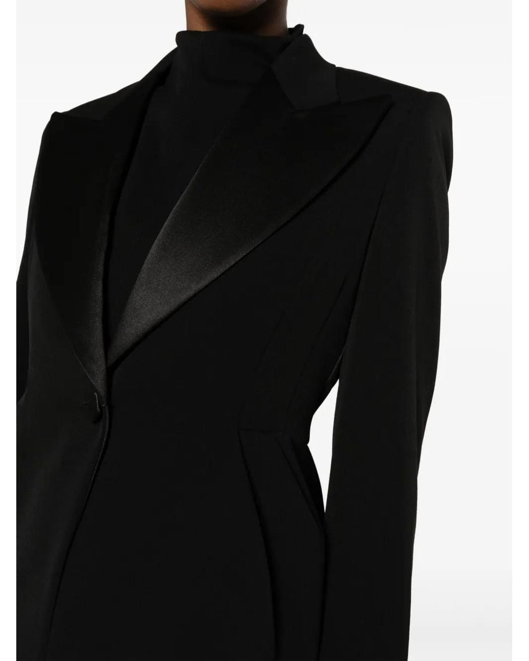 Max Mara Black Wool Single-Breasted Blazer Jacket