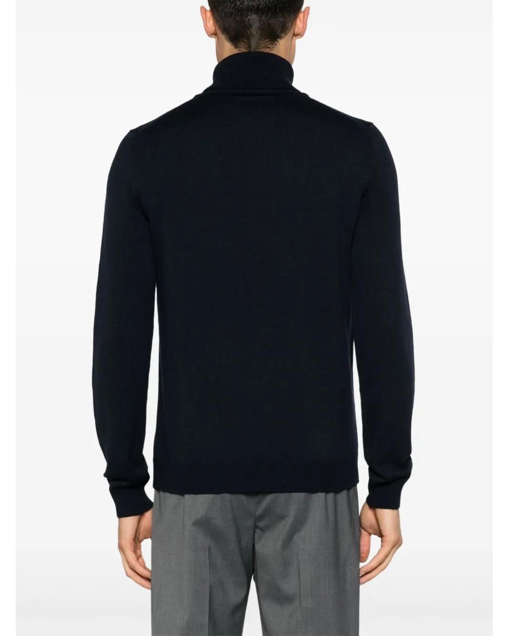 Roberto Collina Black Turtleneck Sweater for men