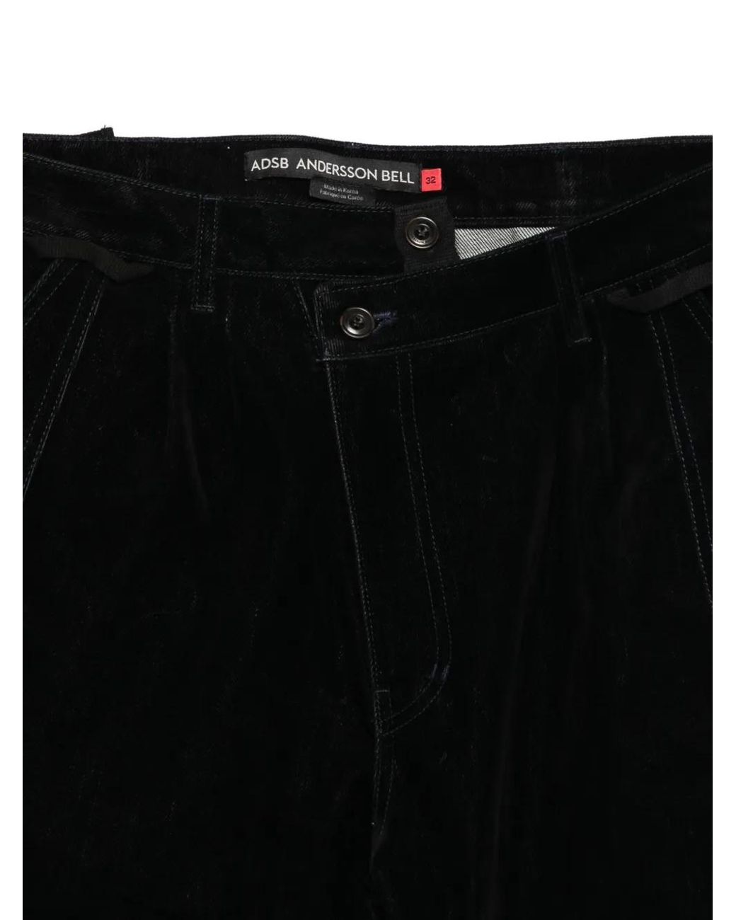 ANDERSSON BELL Black Button Fly Jeans for men