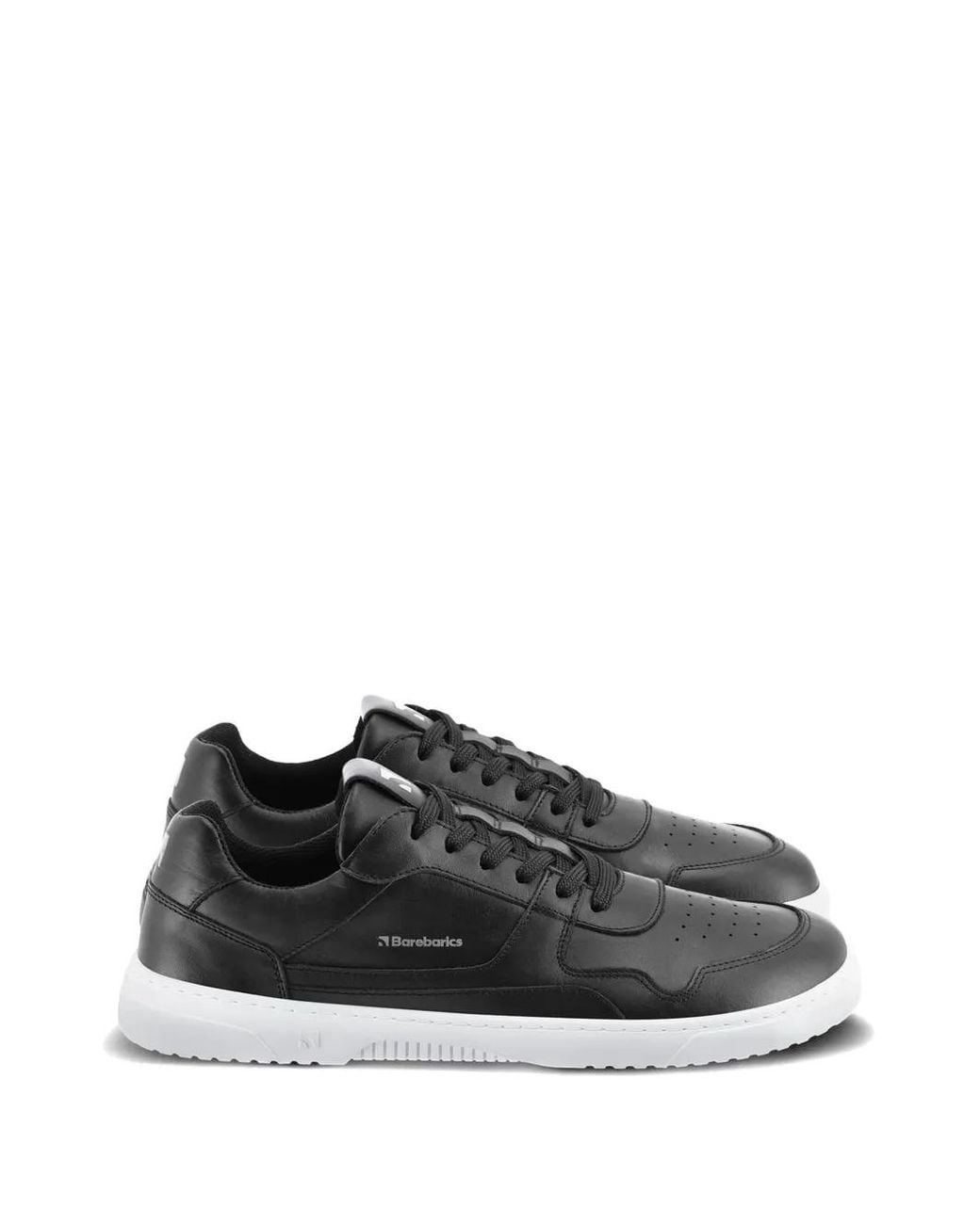 Barebarics Black Perforated-Panel Lace-Up Sneakers