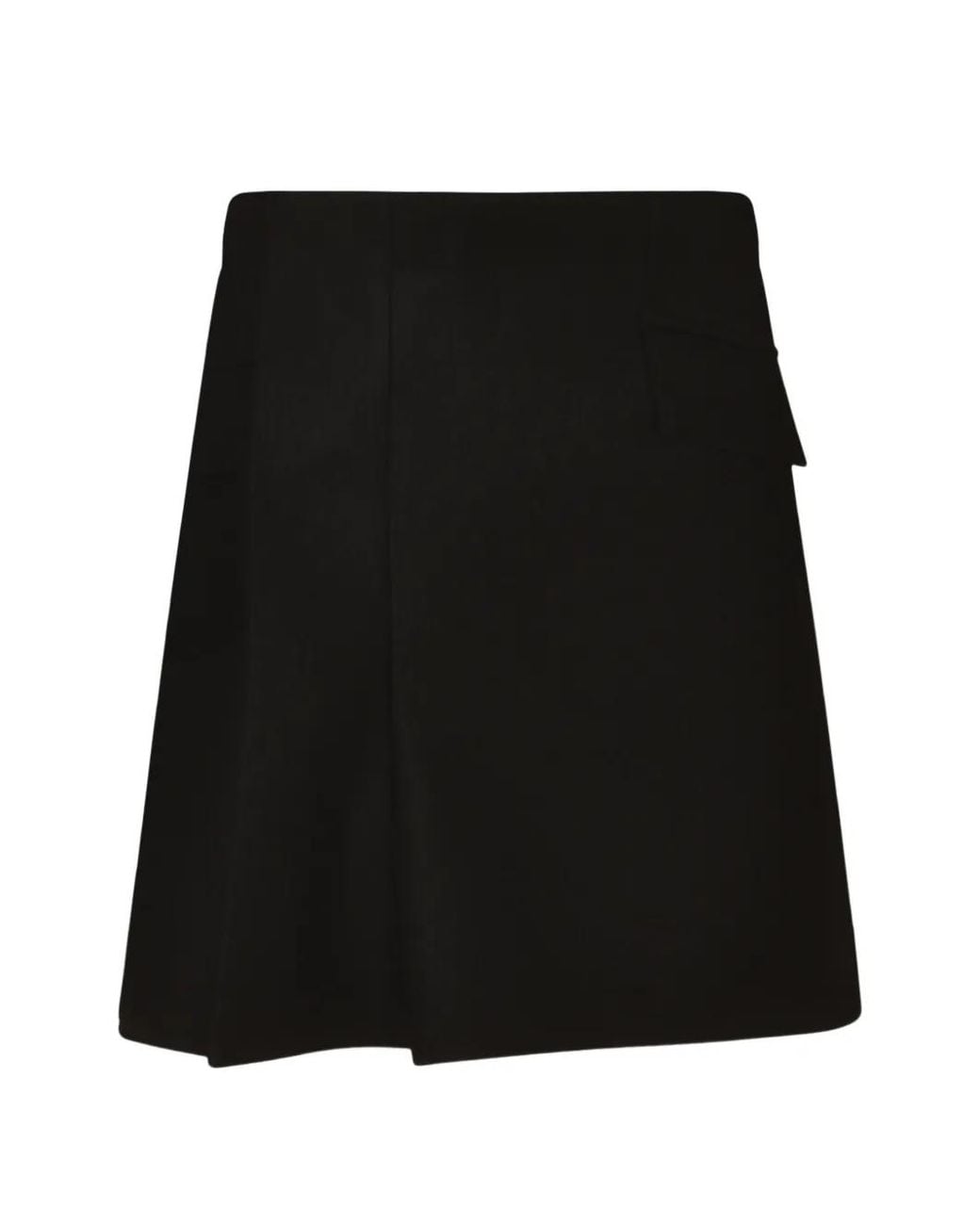 Sacai Black Panelled Asymmetric Skirt