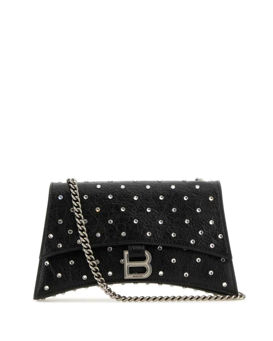 Balenciaga Black Small Crush Shoulder Bag