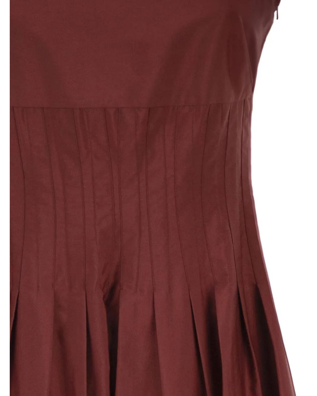 Max Mara Purple Robe Mi-Longue À Encolure Carrée