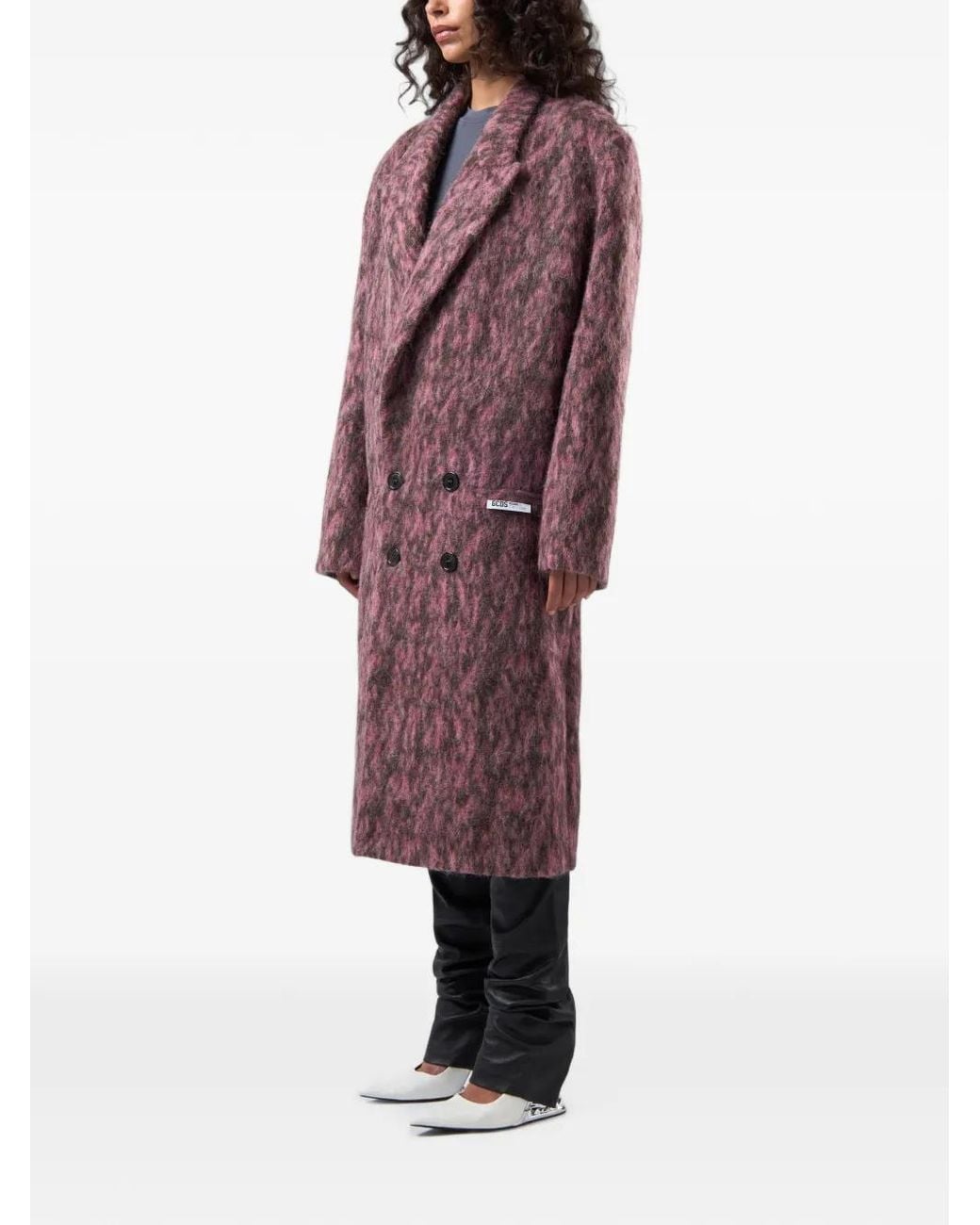 Gcds Purple Giuly Double-Breasted Coat