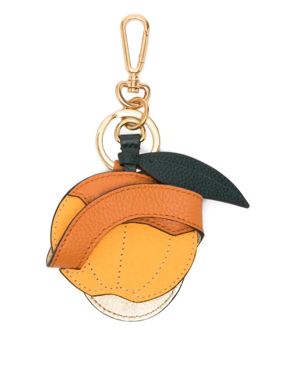 Mulberry Orange Peeling Leaf-Charm Keyring