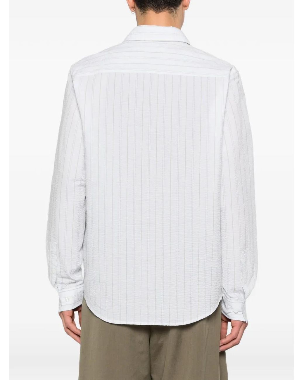 Samsøe & Samsøe White Saryan J Striped Shirt for men