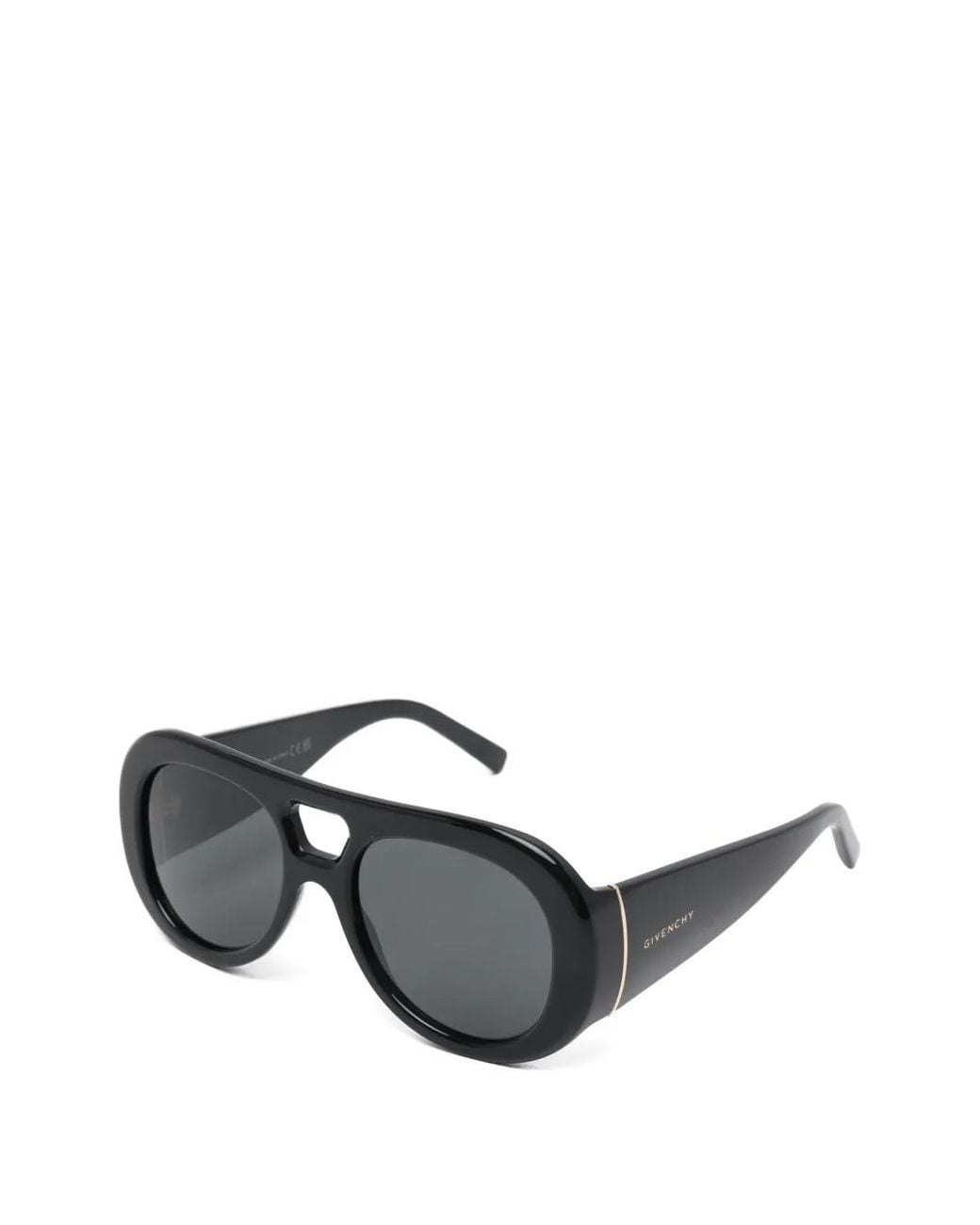 Givenchy Black Oval-Frame Sunglasses