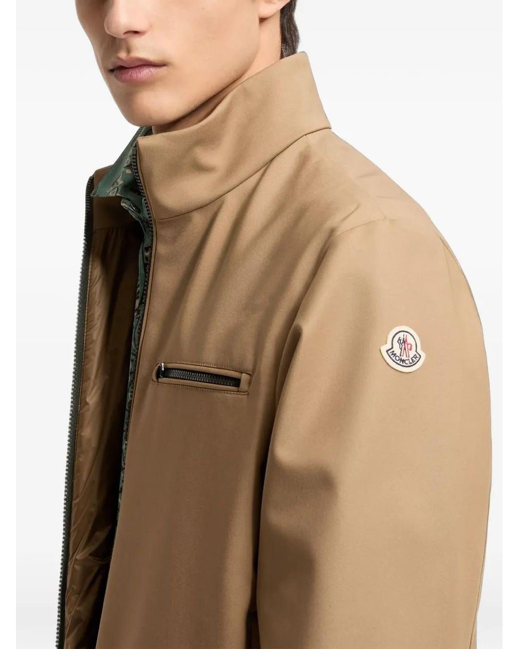 Moncler Natural Fourioun Cotton Blend Short Jacket for men