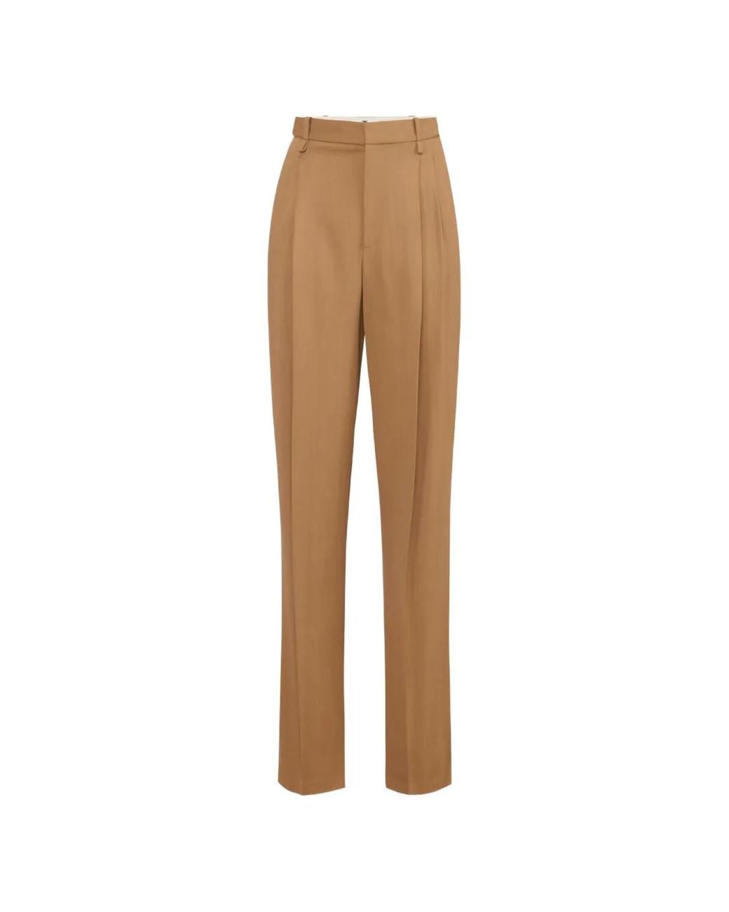 Elisabetta Franchi Natural Flowing Gabardine Trousers