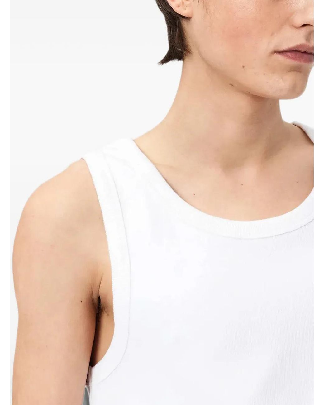 AllSaints White Ribbed-Knit Vest for men