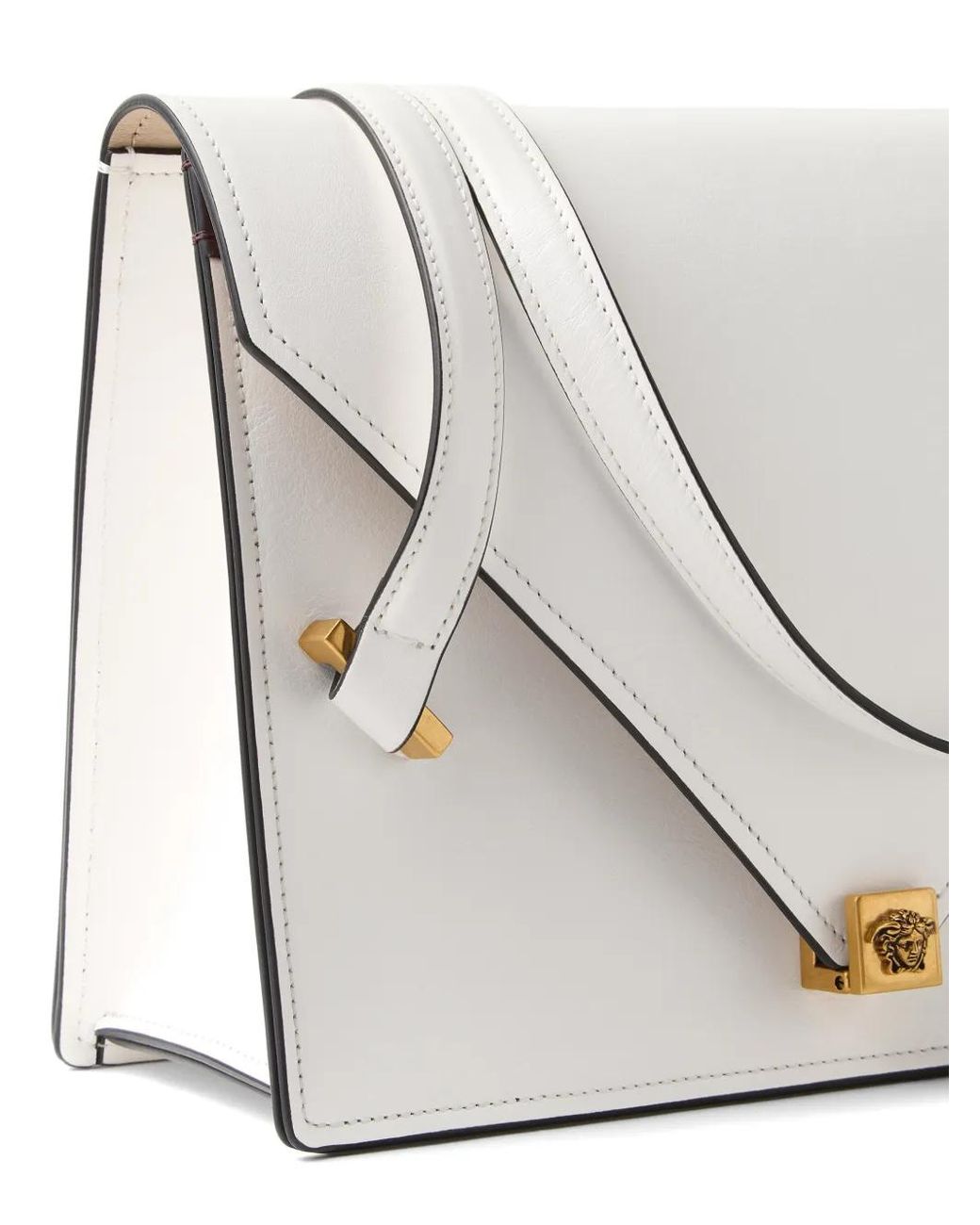 Versace White Severine Leather Shoulder Bag