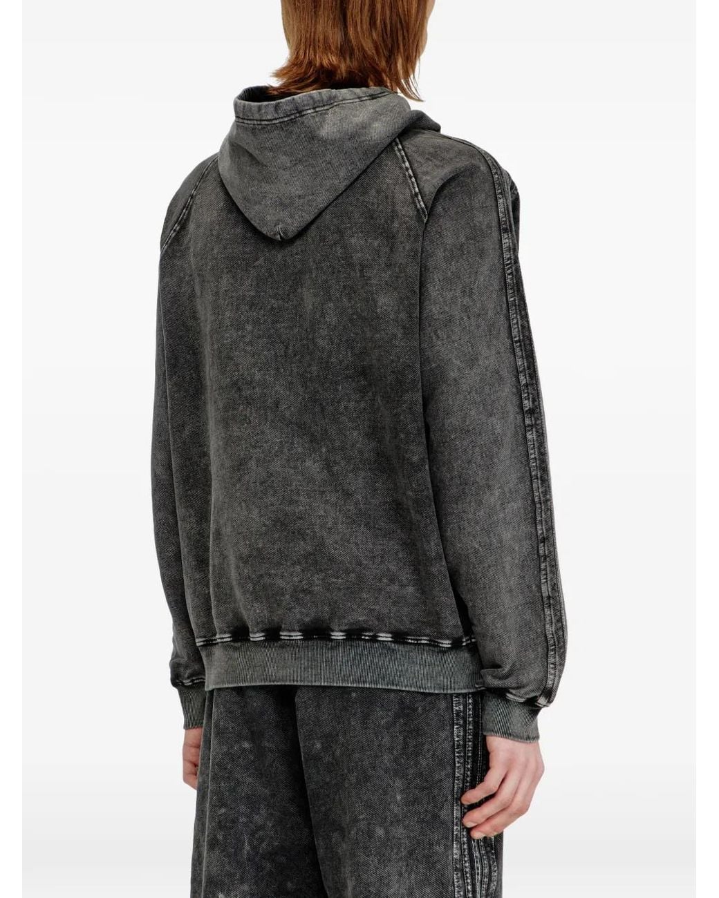 DIESEL Black Hoodie for men