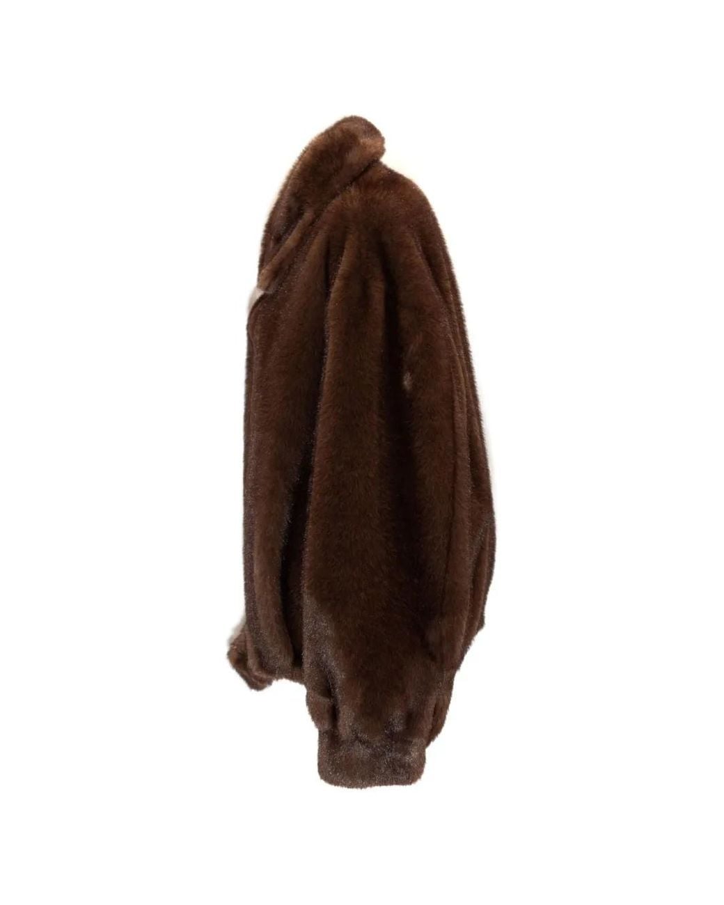 S.W.O.R.D Brown Belted Faux-Fur Coat