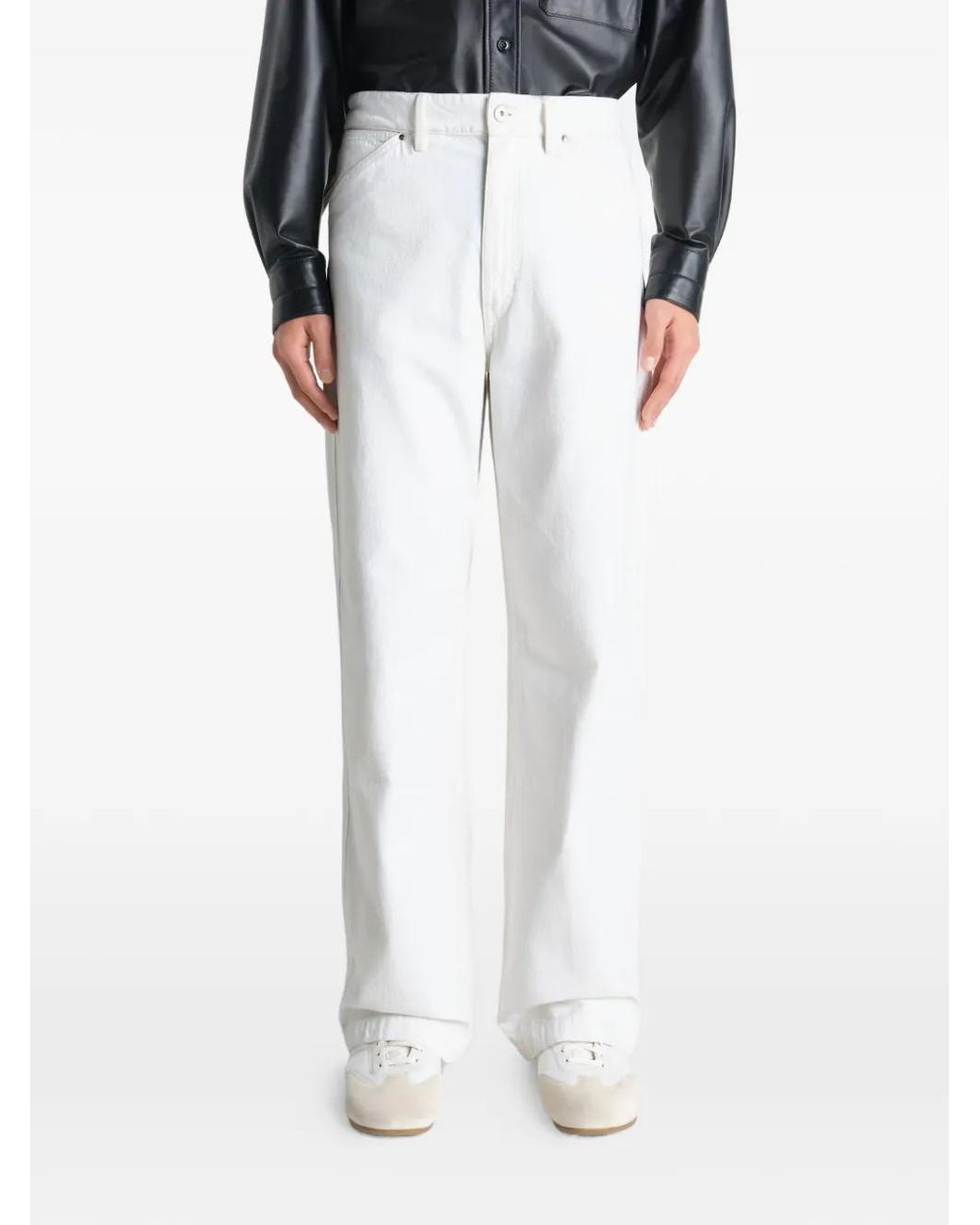 Lemaire White Wide Pants for men