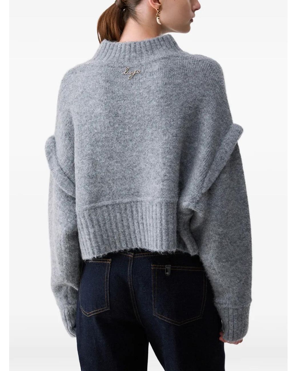 Liu Jo Blue Wool And Alpaca Sweater
