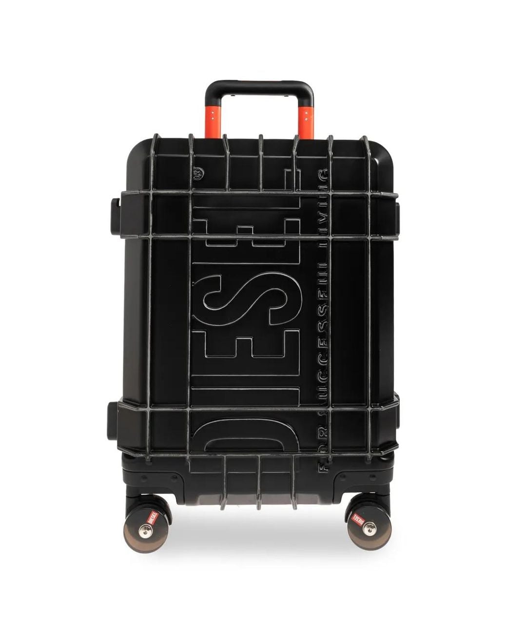 DIESEL Black Embossed-Logo Grid-Pattern Trolley