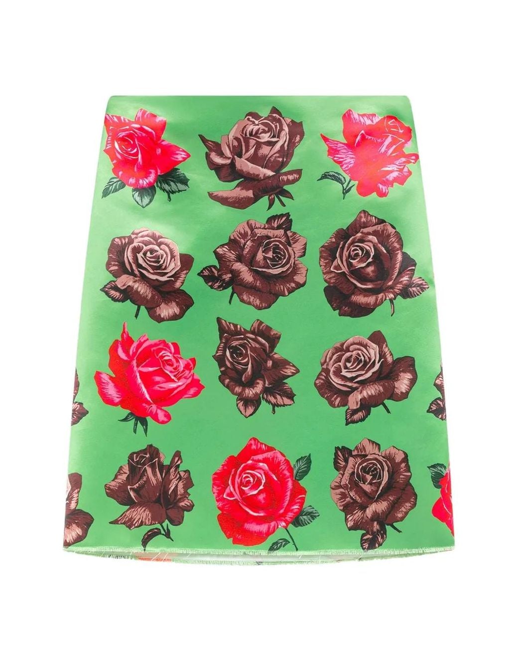 MSGM Mini-Rok Met Roosprint in het Green