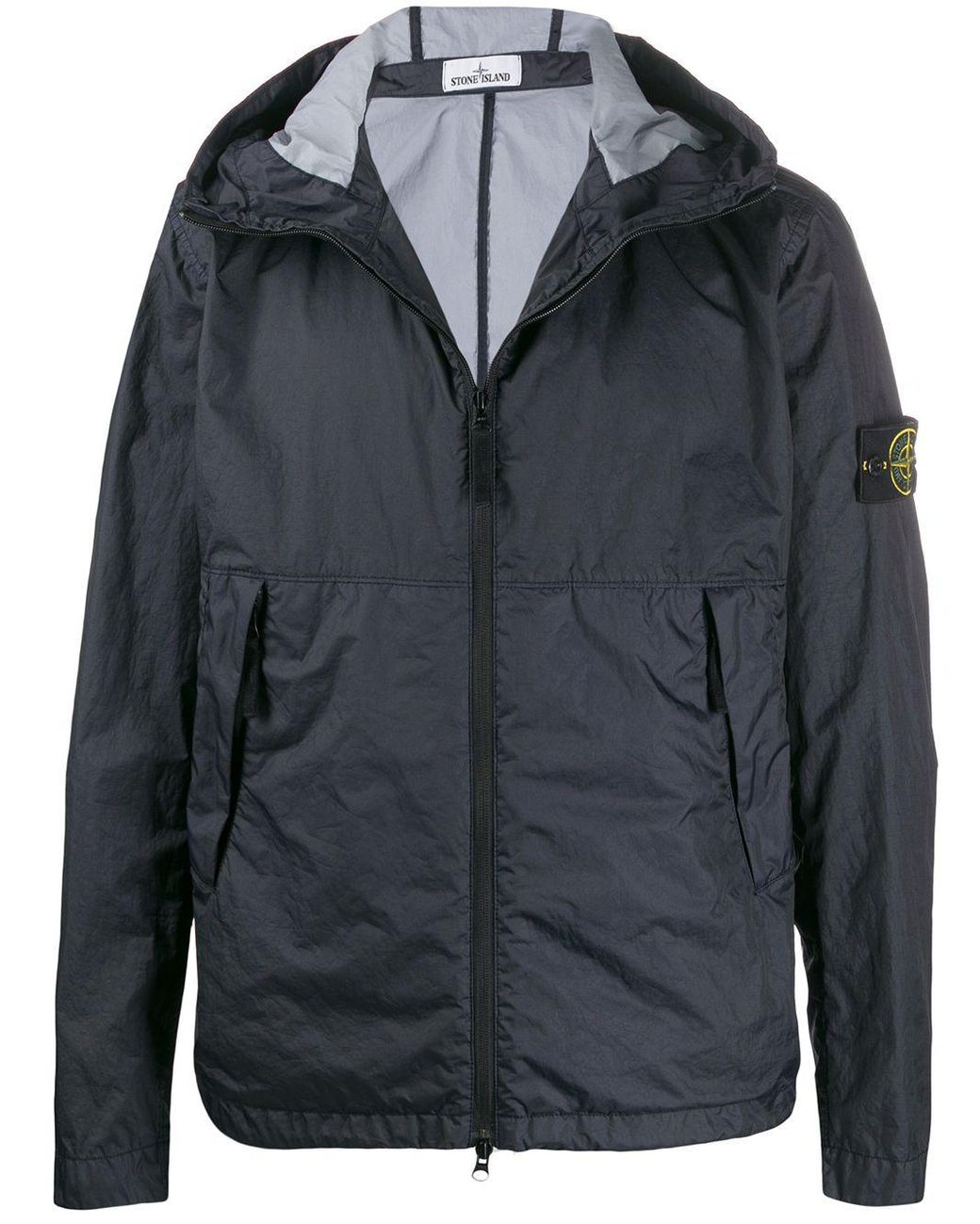 Stone Island Synthetic Hooded Lightweight Jacket in Blue for Men - Lyst