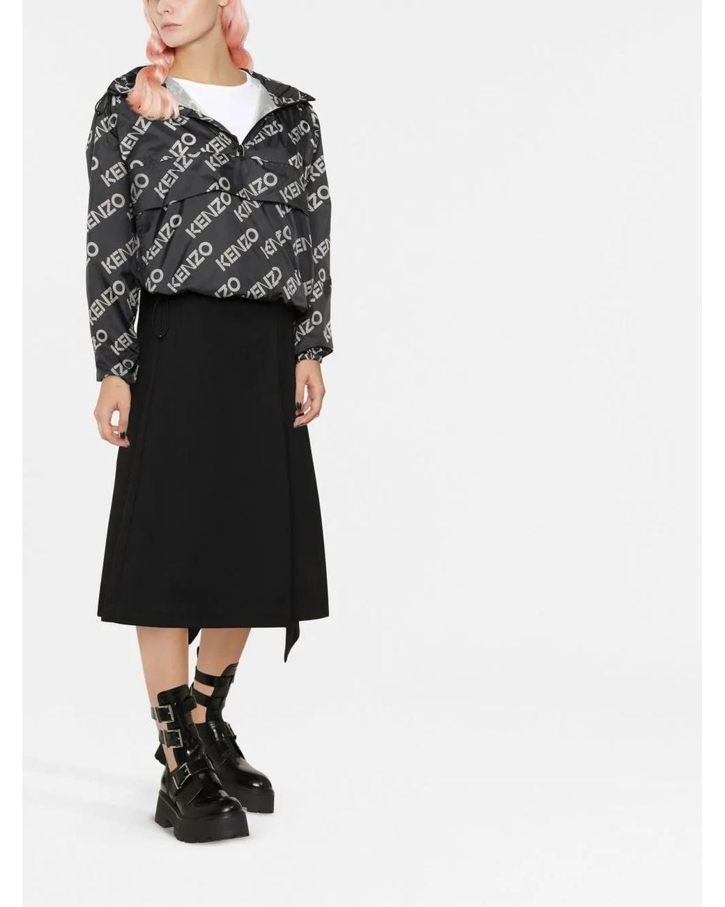 KENZO Black Logo-Print Jacket