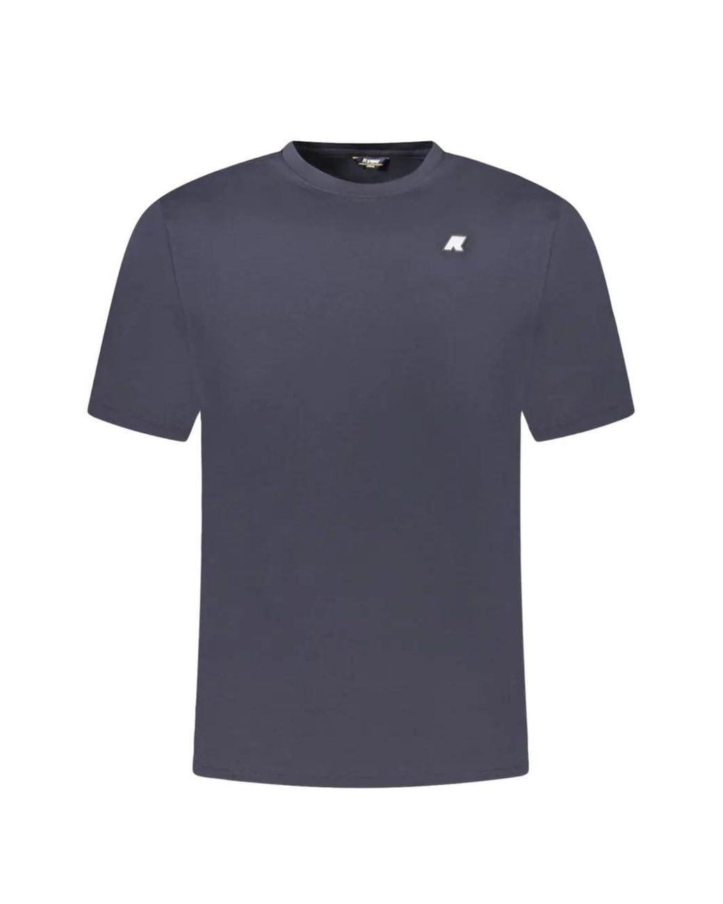 K-Way Blue Logo-Patch Crew-Neck T-Shirt for men