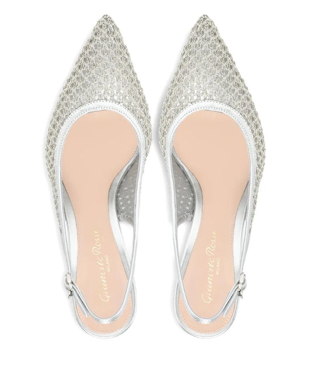 Gianvito Rossi White Nikki Slingbacks