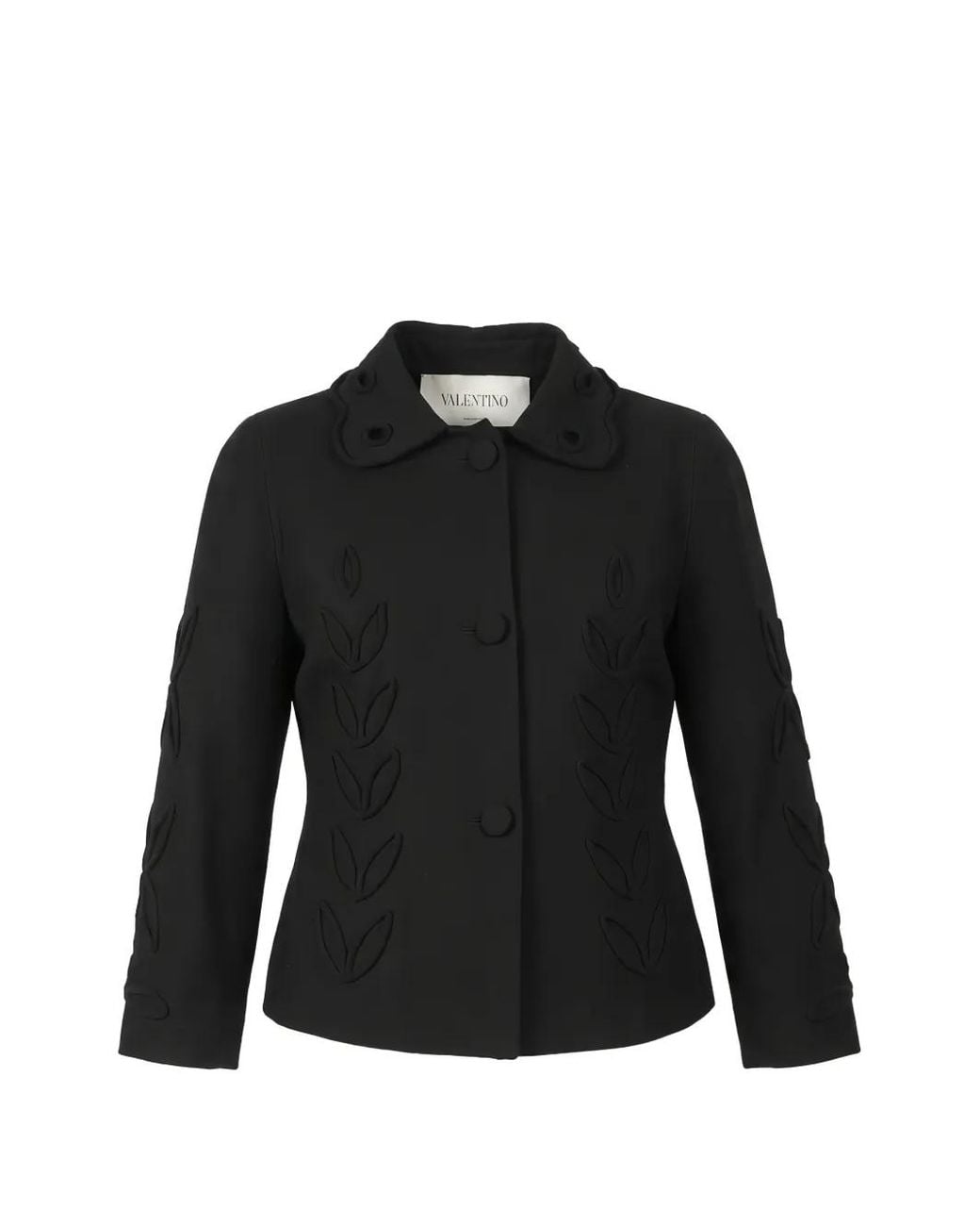 Valentino Garavani Black Buttoned Jacket