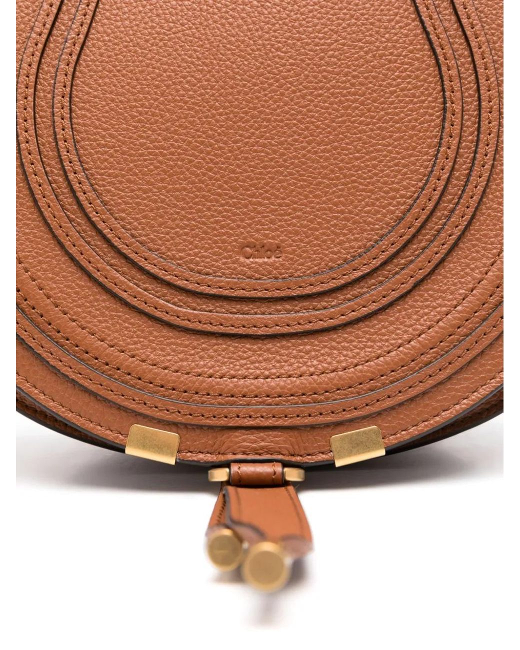 Chloé Brown Marcie Leather Cross Body Bag