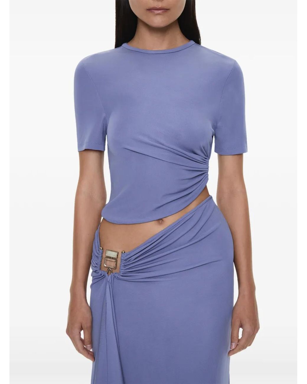 Christopher Esber Cascade Maxi-Rok Met Gesp in het Blue