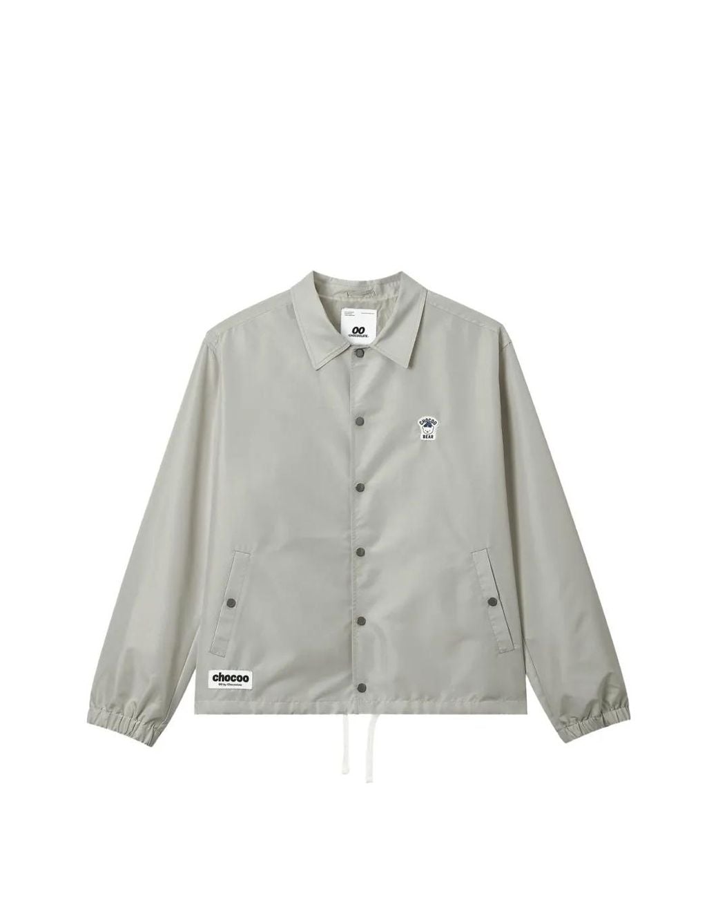Chocoolate Gray Logo-Patch Bomber Jacket for men