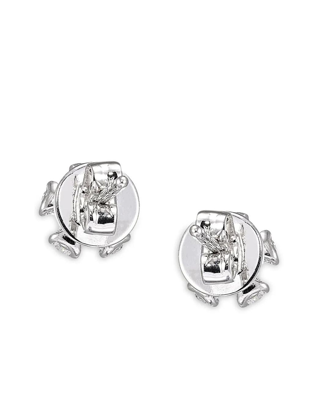 Anabela Chan White 14K And Rhodium Vermeil Mini Marguerite Diamond Earrings