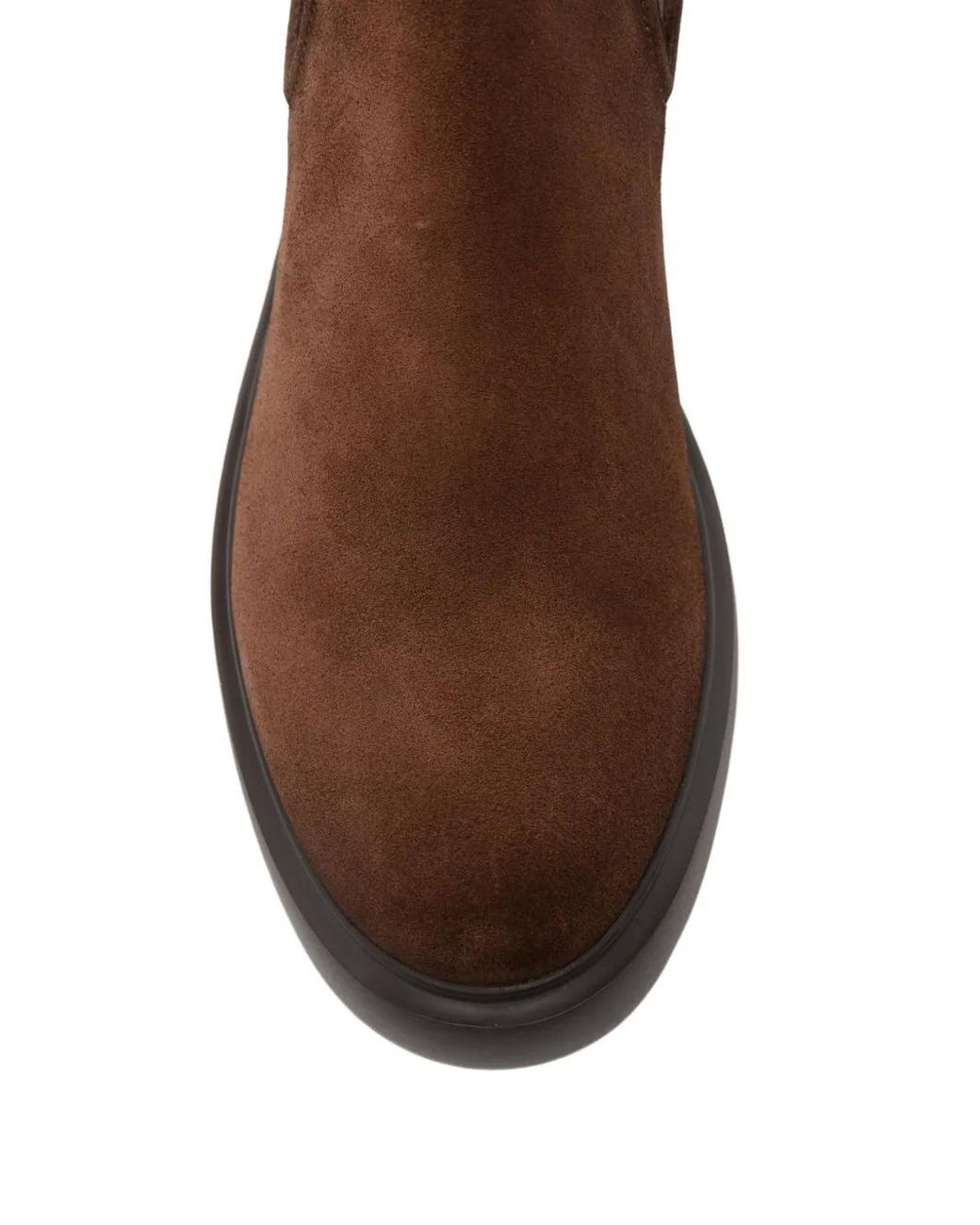Santoni Brown Suede Chelsea Boots