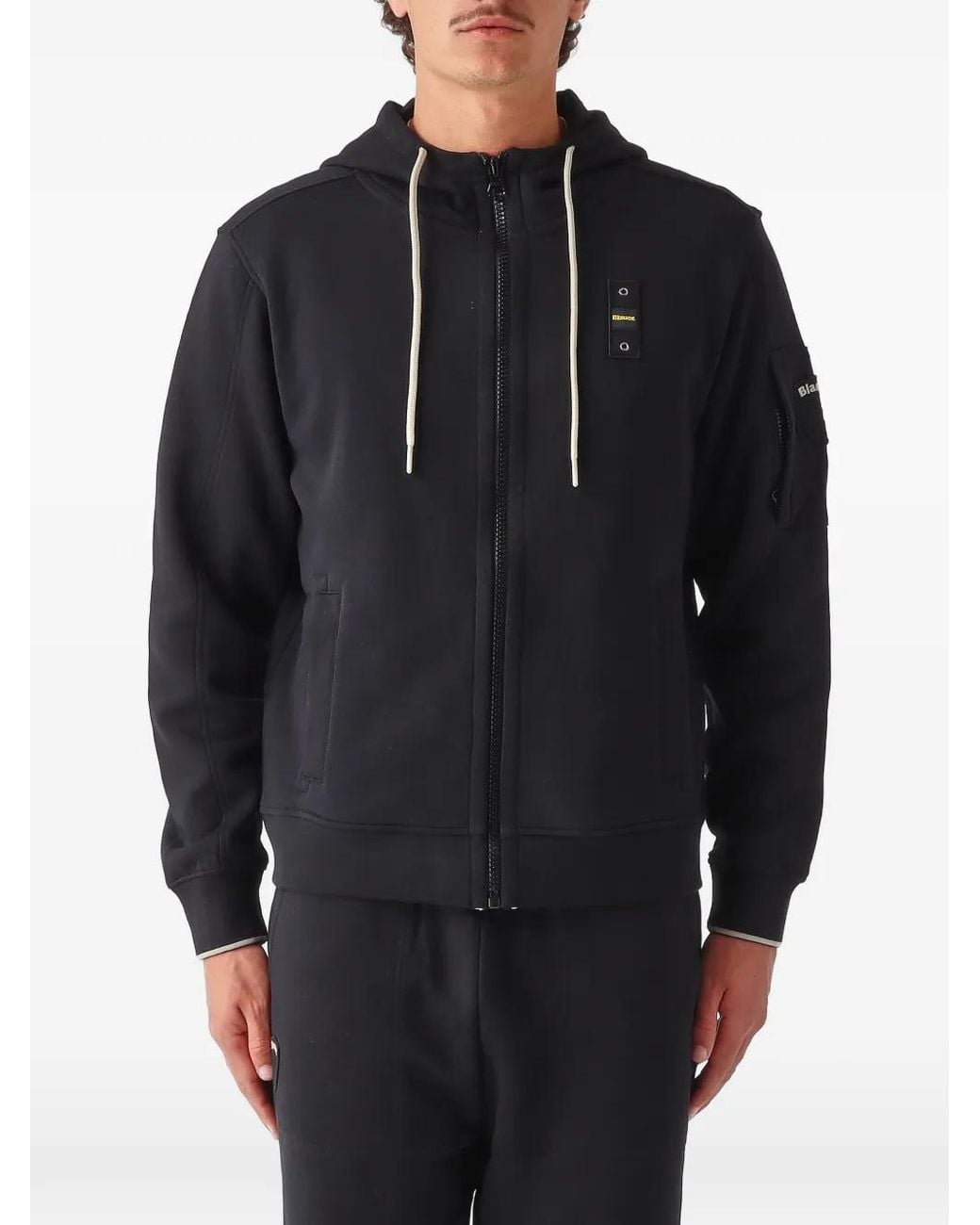Blauer Blue Cardinton Logo-Patch Zip-Up Hoodie for men
