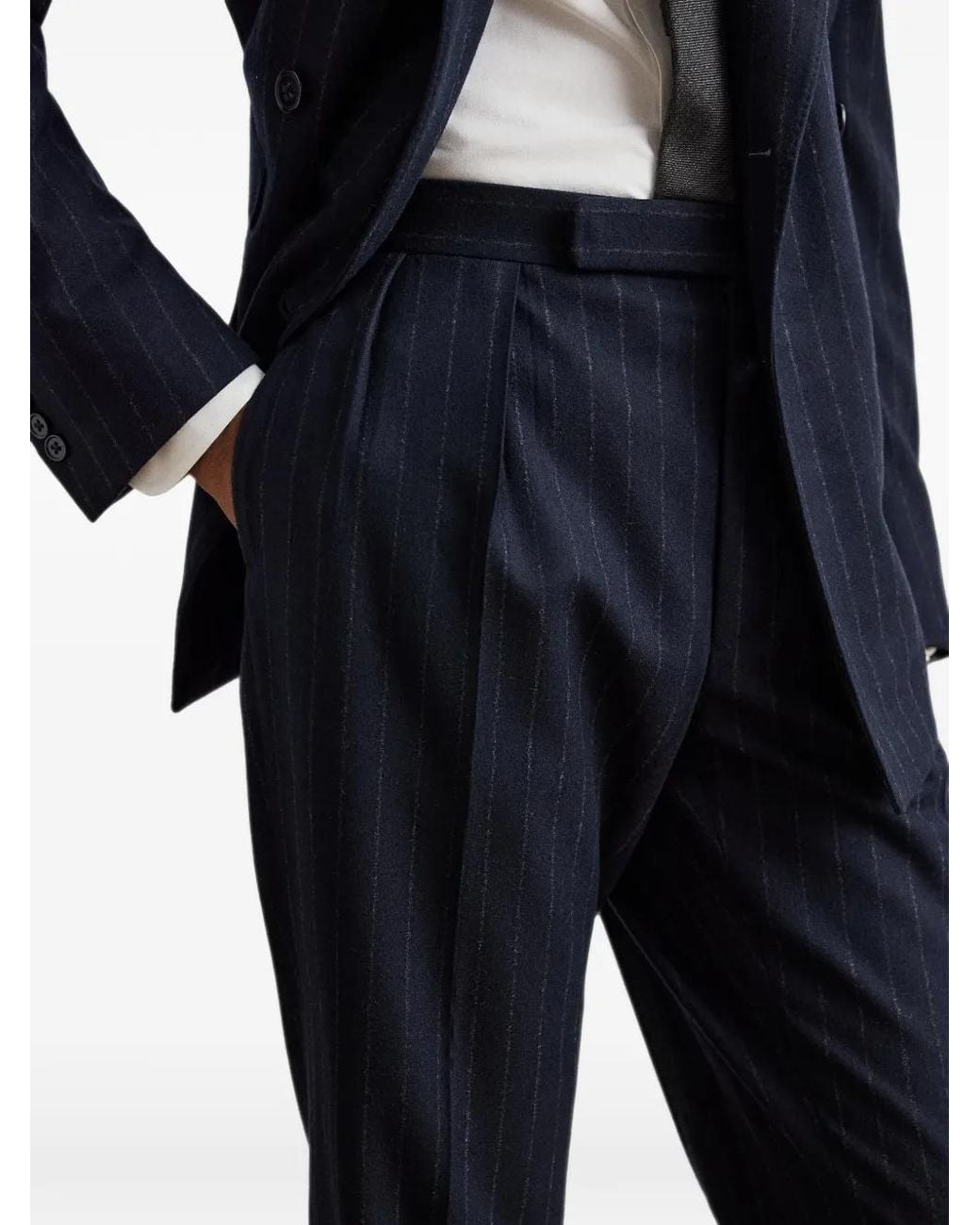 Ralph Lauren Blue Kent Pinstripe Double-Breasted Suit for men