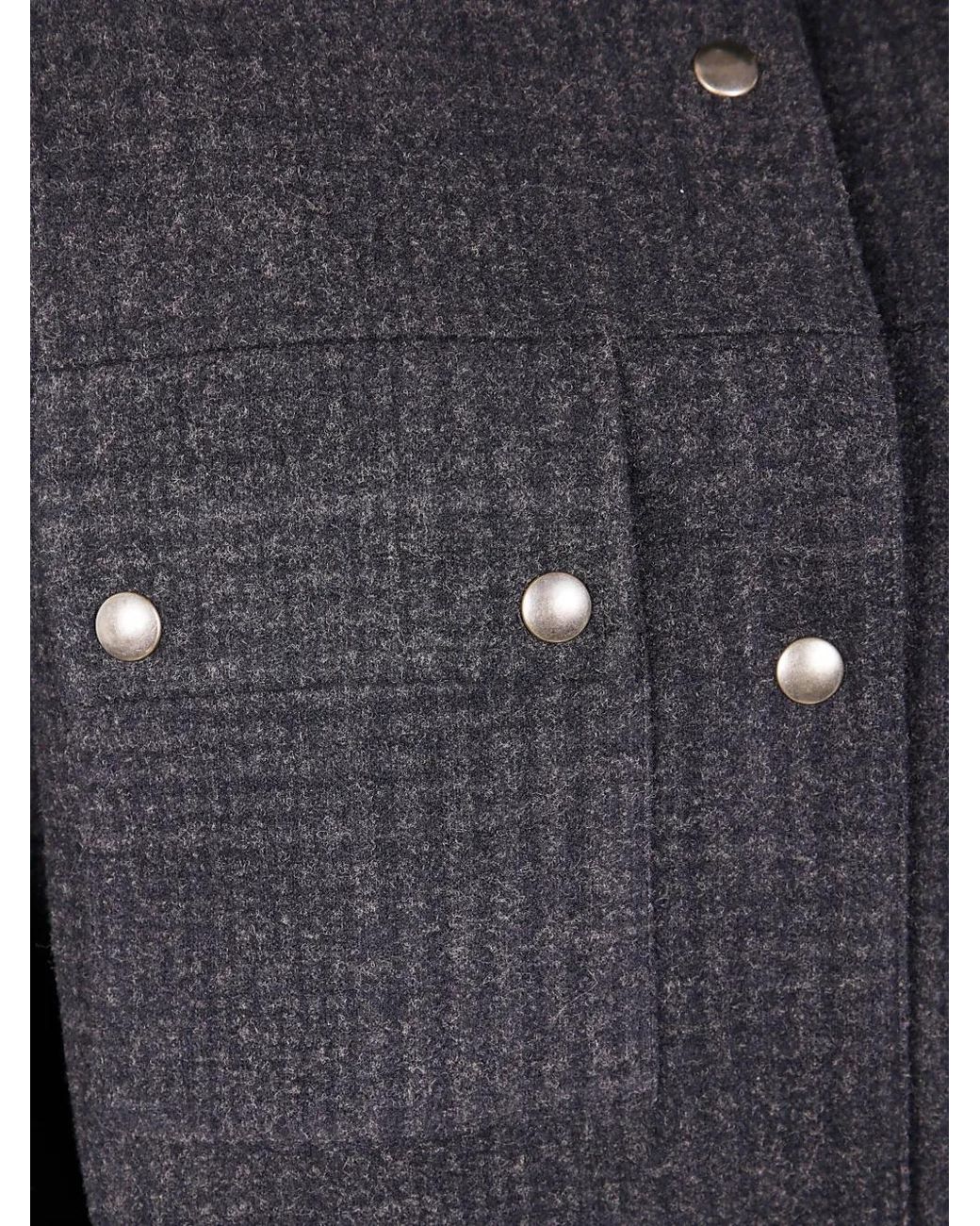 DR. HOPE Blue Button-Fastening Check-Print Jacket