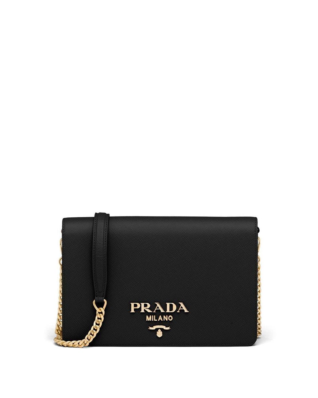 prada logo lettering shoulder bag