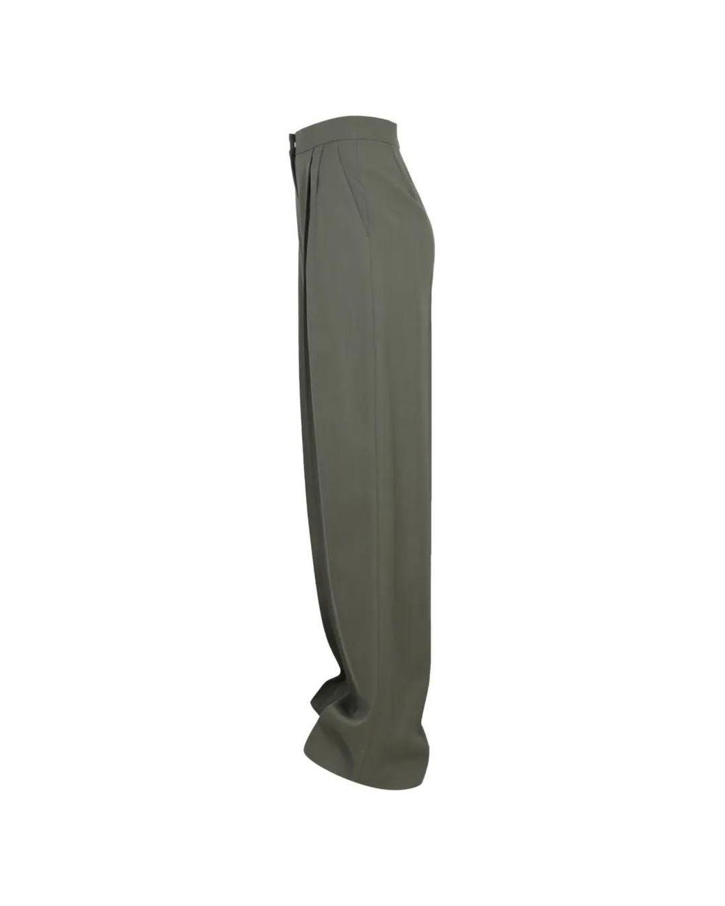 McQueen Green Wide-Leg Trousers