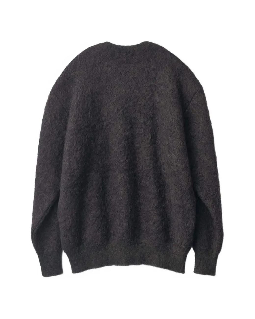 Ssstein Blue Jacquard-Knit Brushed Sweater for men